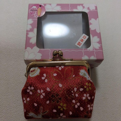 Red sakura rabbit pattern coin - rabbit,